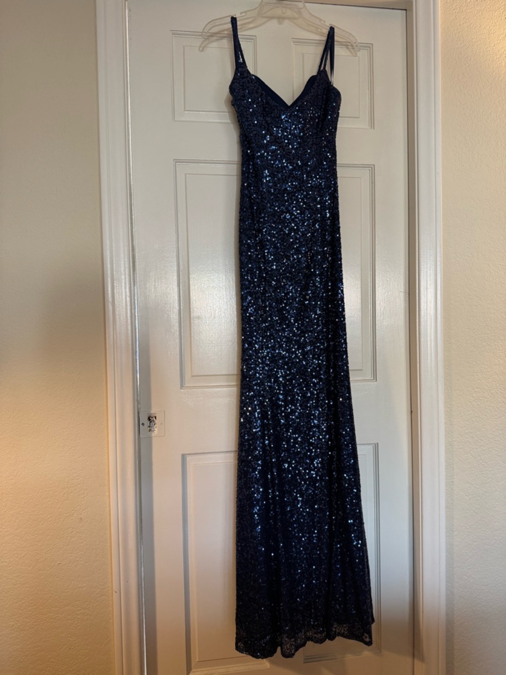 Navy Sequin Gown